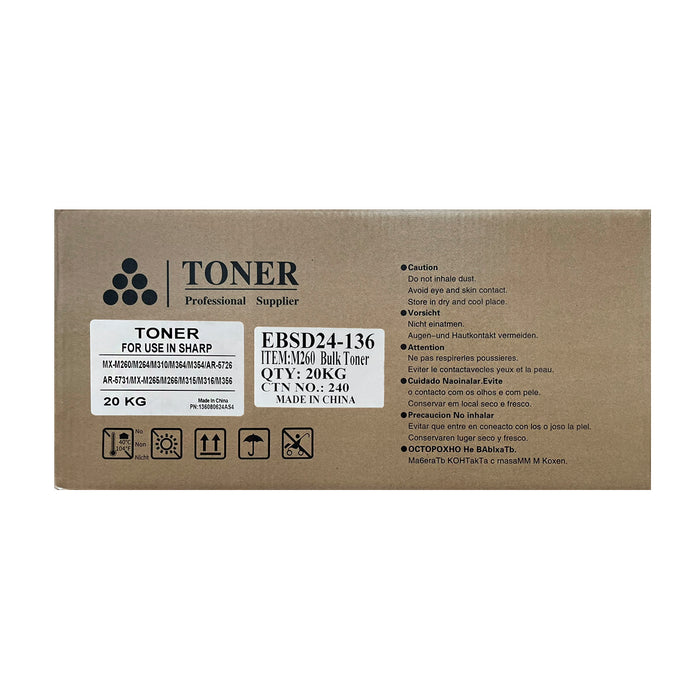 Bulto de tóner compatible Sharp MX312NT de 10 kg